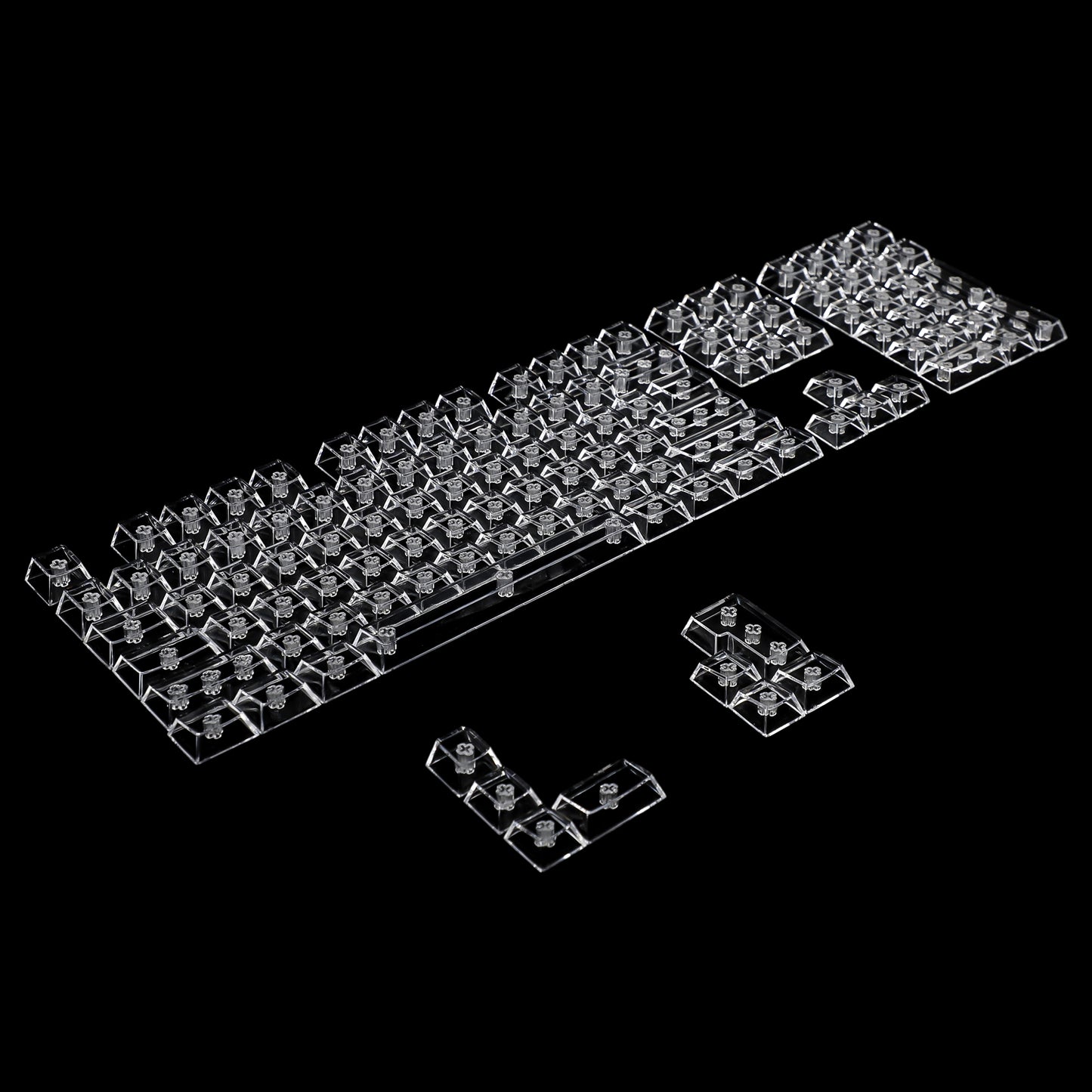 YMDK Blank PC Transparent 116 Keycaps(Cherry Profile Backlit)