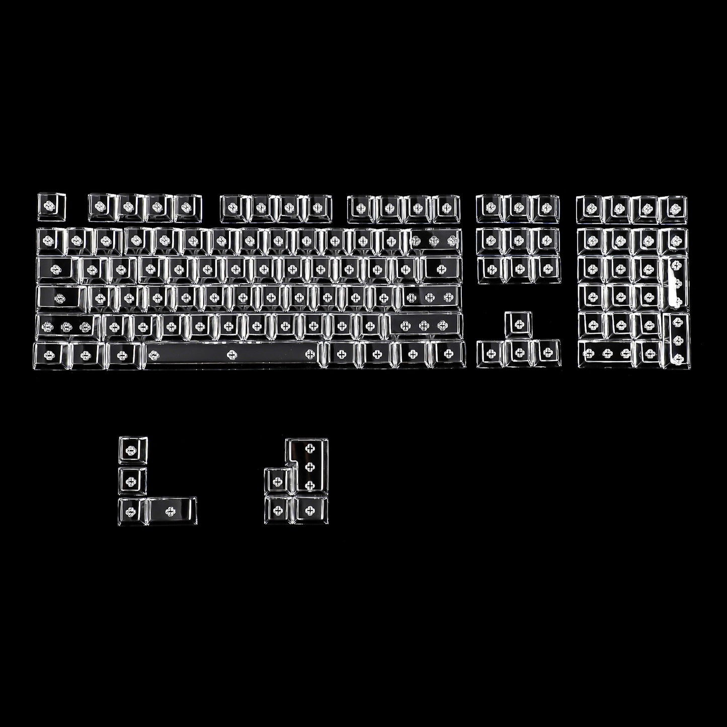 YMDK Blank PC Transparent 116 Keycaps(Cherry Profile Backlit)