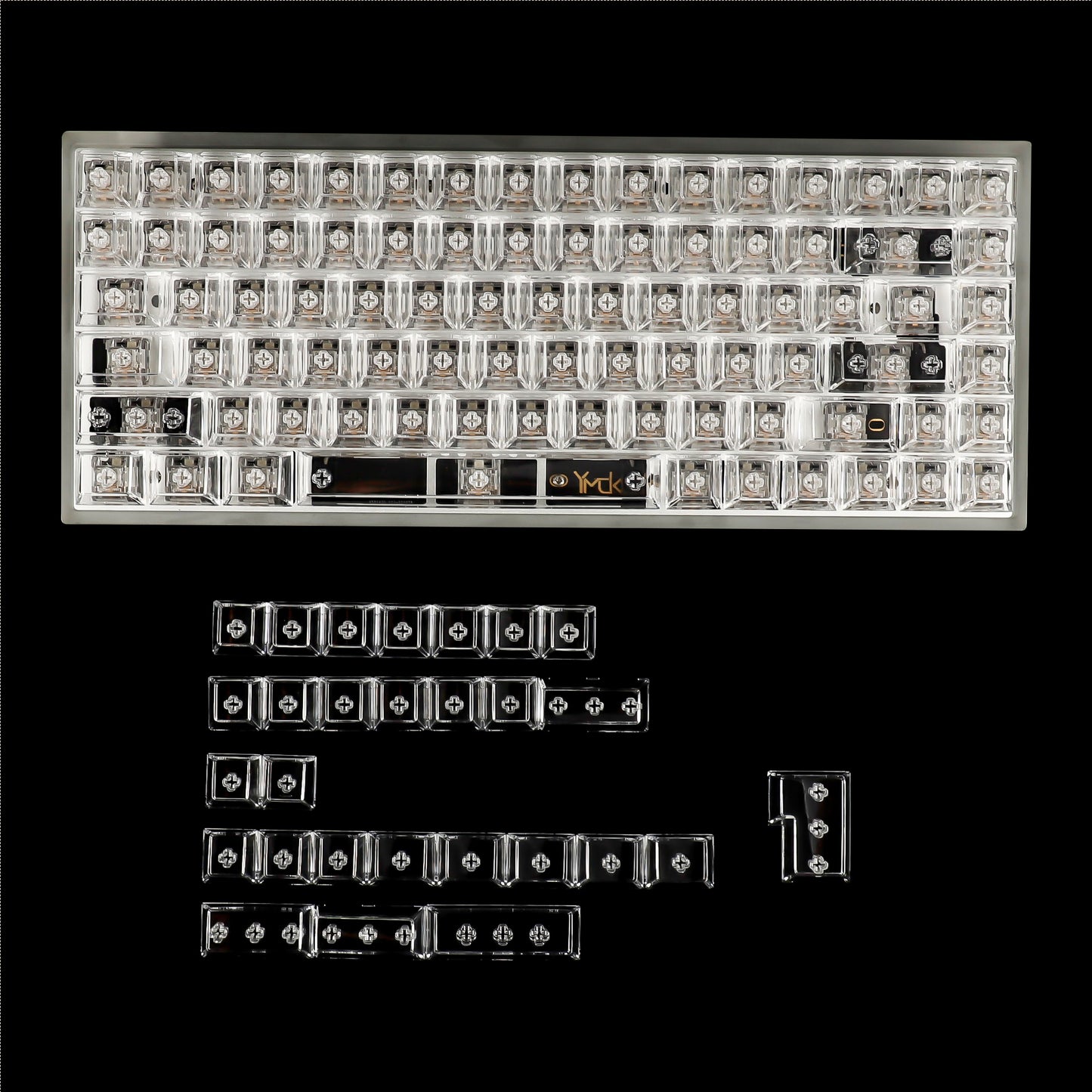 YMDK Blank PC Transparent 116 Keycaps(Cherry Profile Backlit)