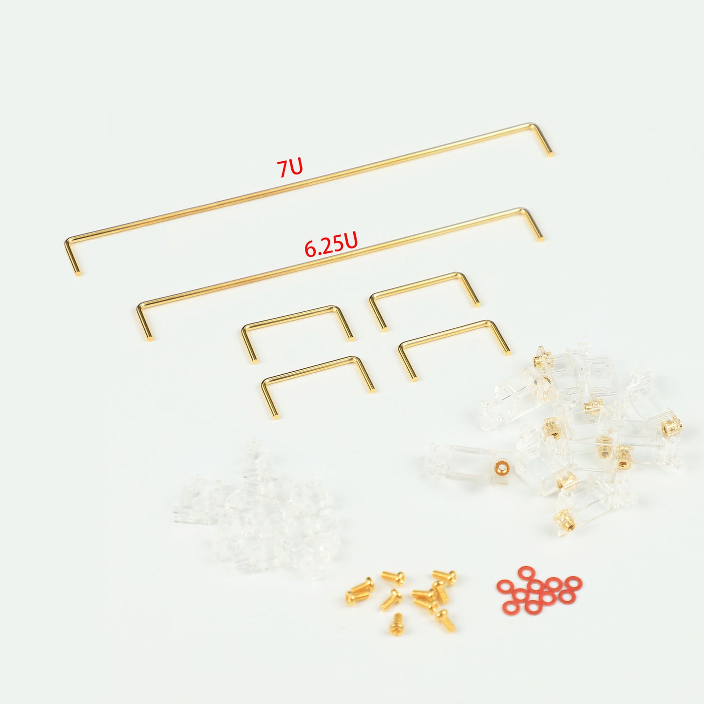 JWK DK V2 PCB Screw-in Stabilizers(Gold Wire Clear Or Black-Clear/Special Design No Dropping Wire)
