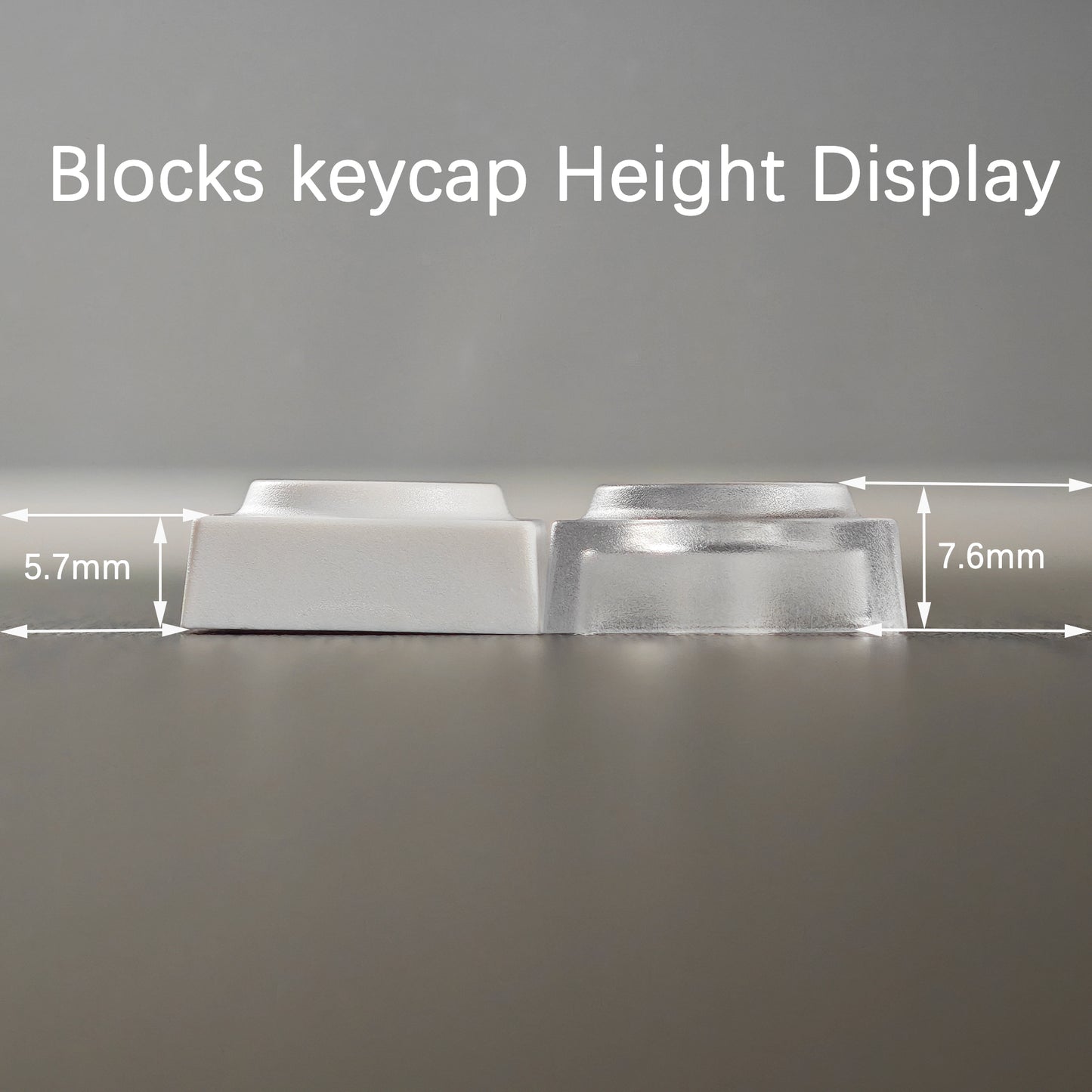 YMDK Blocks Keycap 32 Keys Modifiers Novelty Keys Keycaps Set Transparent Frosted Key Cap PC for MX Switches Mechanical Keyboard
