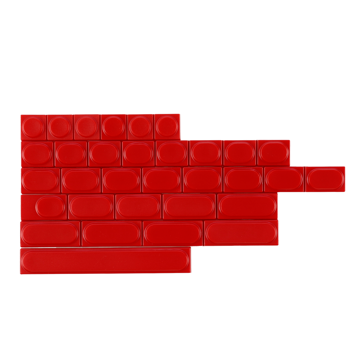 YMDK Blocks Keycap 32 Keys Modifiers Novelty Keys Keycaps Set Transparent Frosted Key Cap PC for MX Switches Mechanical Keyboard