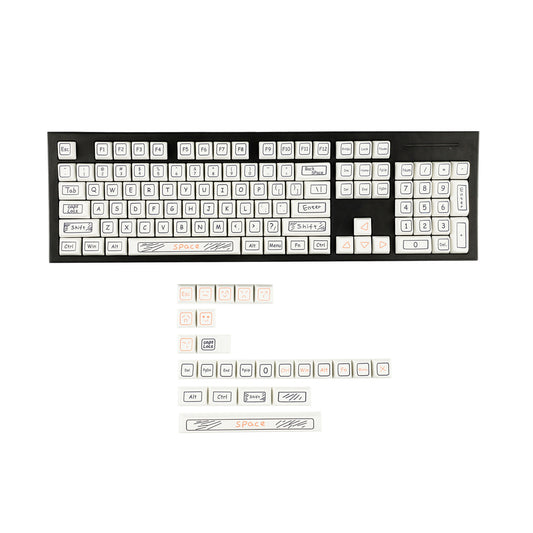 YMDK Graffiti Theme 129 Keycaps(MDA Profile PBT)