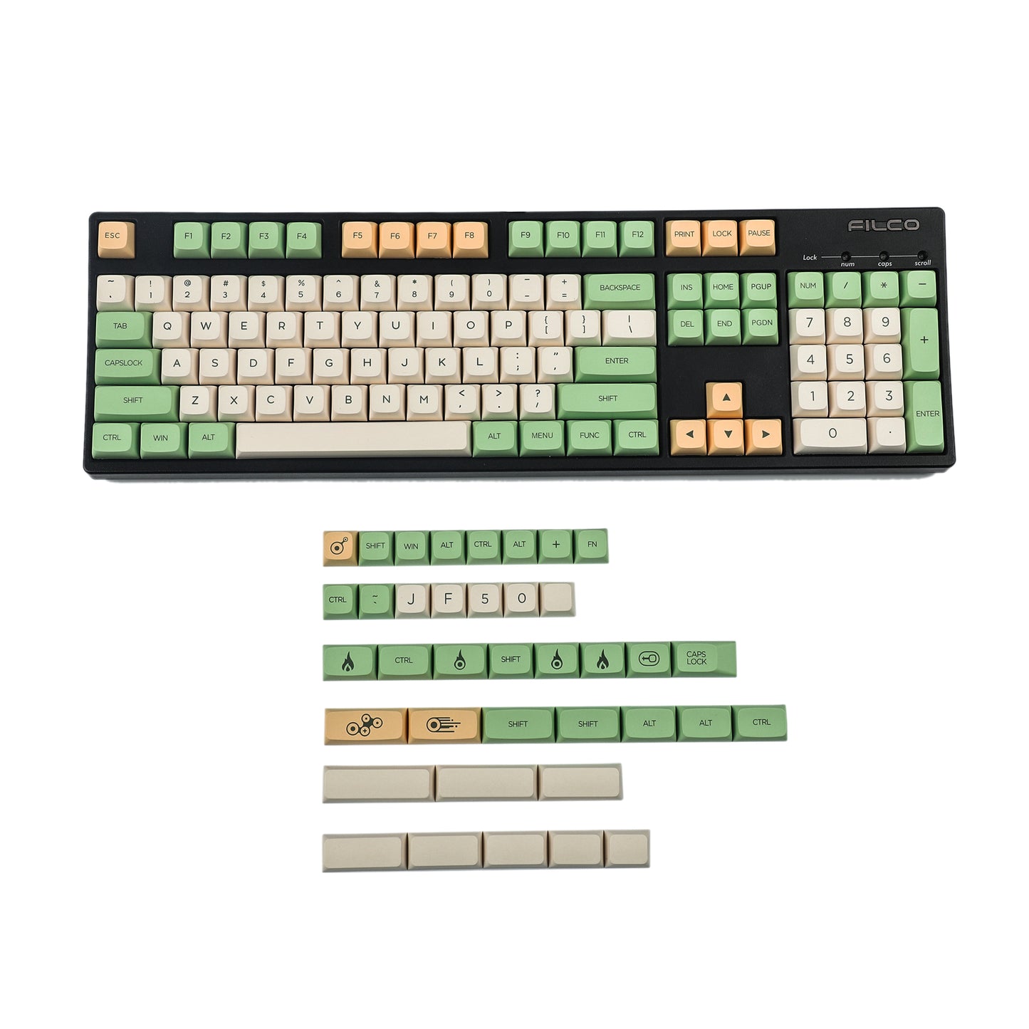 143 Retro Custom English Or Japanese Keycaps(Dye Sub ZDA Profile 1.55mm Thickness/104 87 GK61 96 84 GK64 68 SP64 SP84 Using)