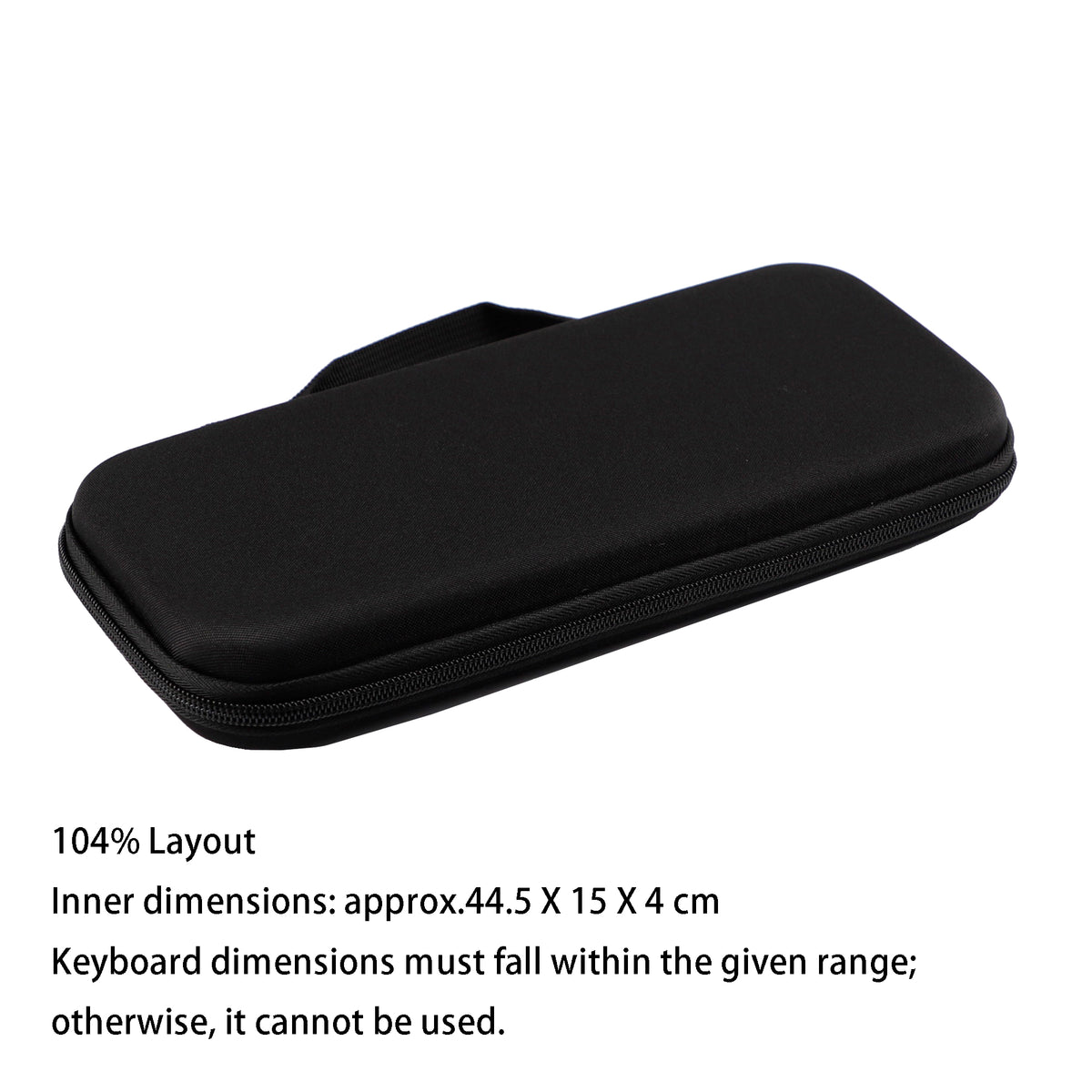 YMDK Black Oxford Hard‑Shell Keyboard Case, Shock‑Absorbent Waterproof Mechanical Keyboard Storage Bag for Mechanical Keyboard