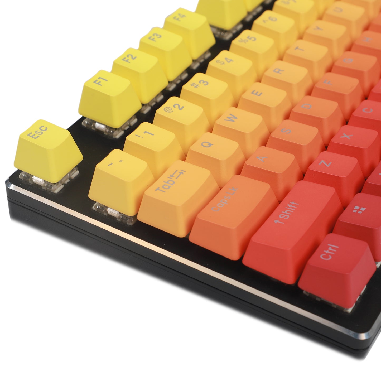 122 Orange Red Gradient Backlit Keycaps(Double Shot OEM Profile/104 87 84 68 Using)