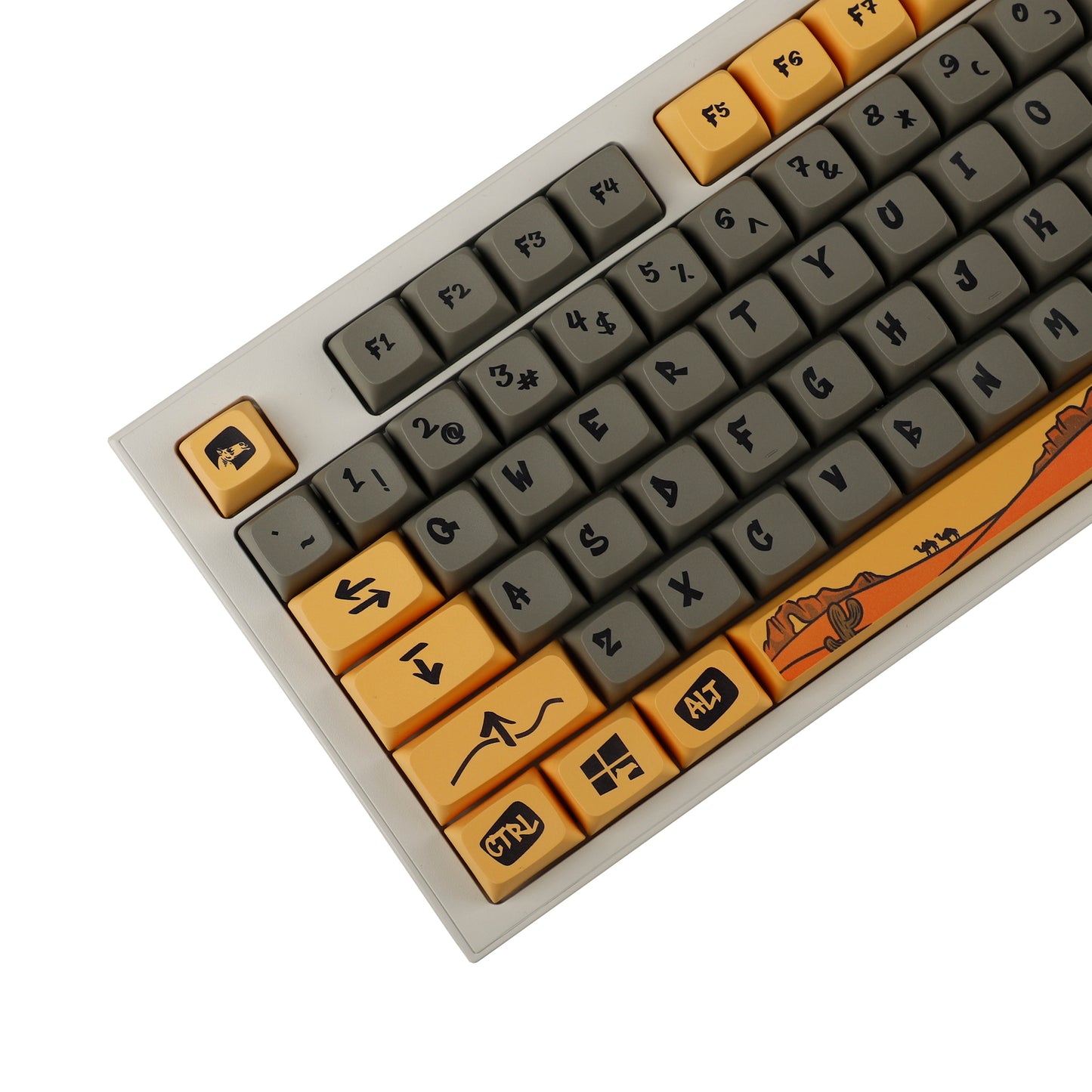 YMDK Camel 124 Keycaps( ZDA Profile XDA v2 Dye Sub PBT For 104 TKL 60% 96 84 68 64)