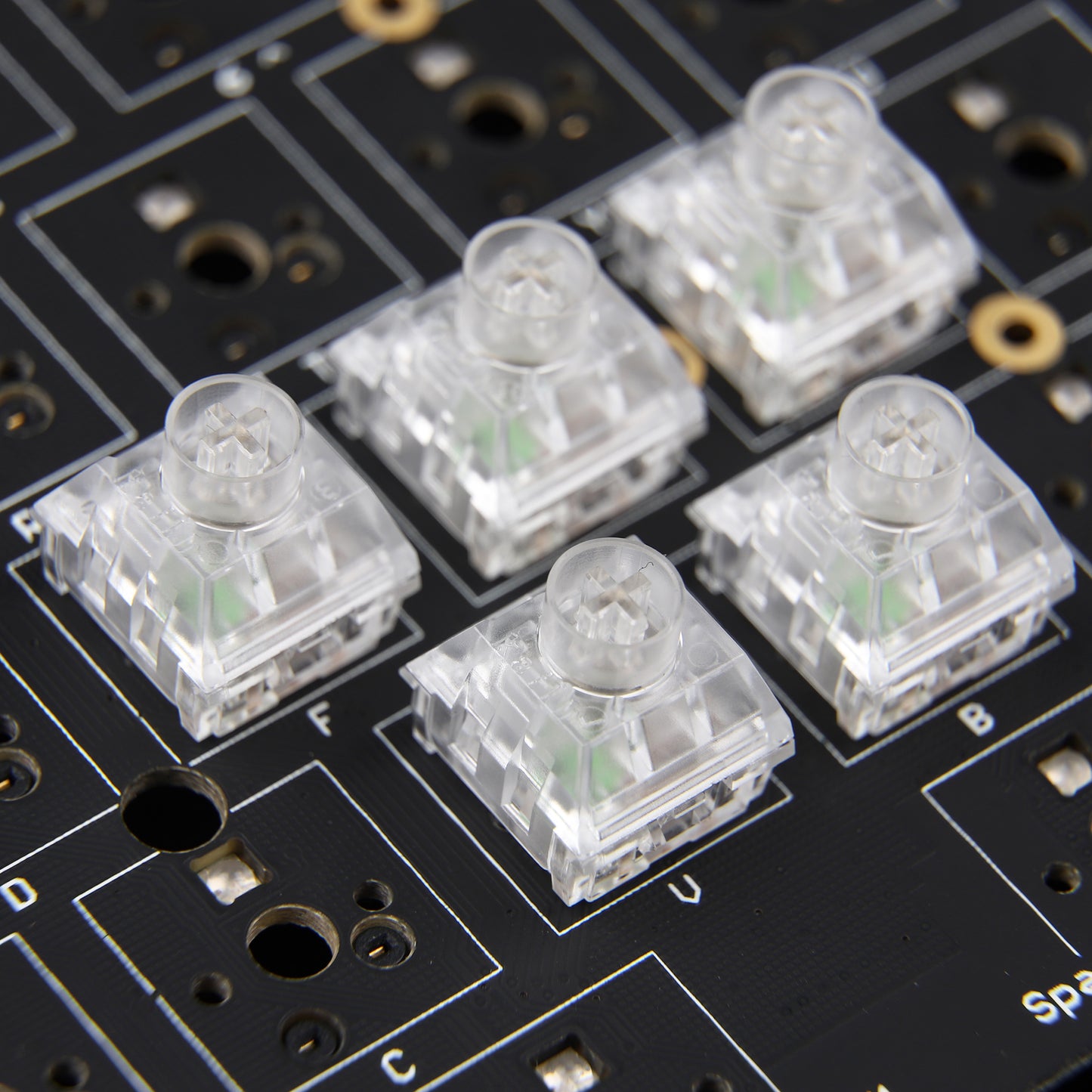 Kailh Box Jellyfish Switches(RGB SMD Linear 60g/5pin Self lubricating Transparent)