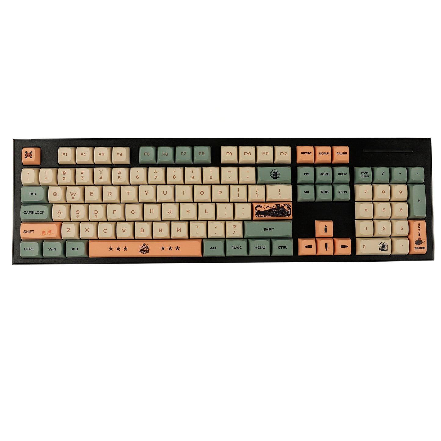 YMDK Cowboys 136 Keycaps(ZDA Profile XDA v2 Dye Sub PBT For 104 TKL 60% 96 84 68 64)