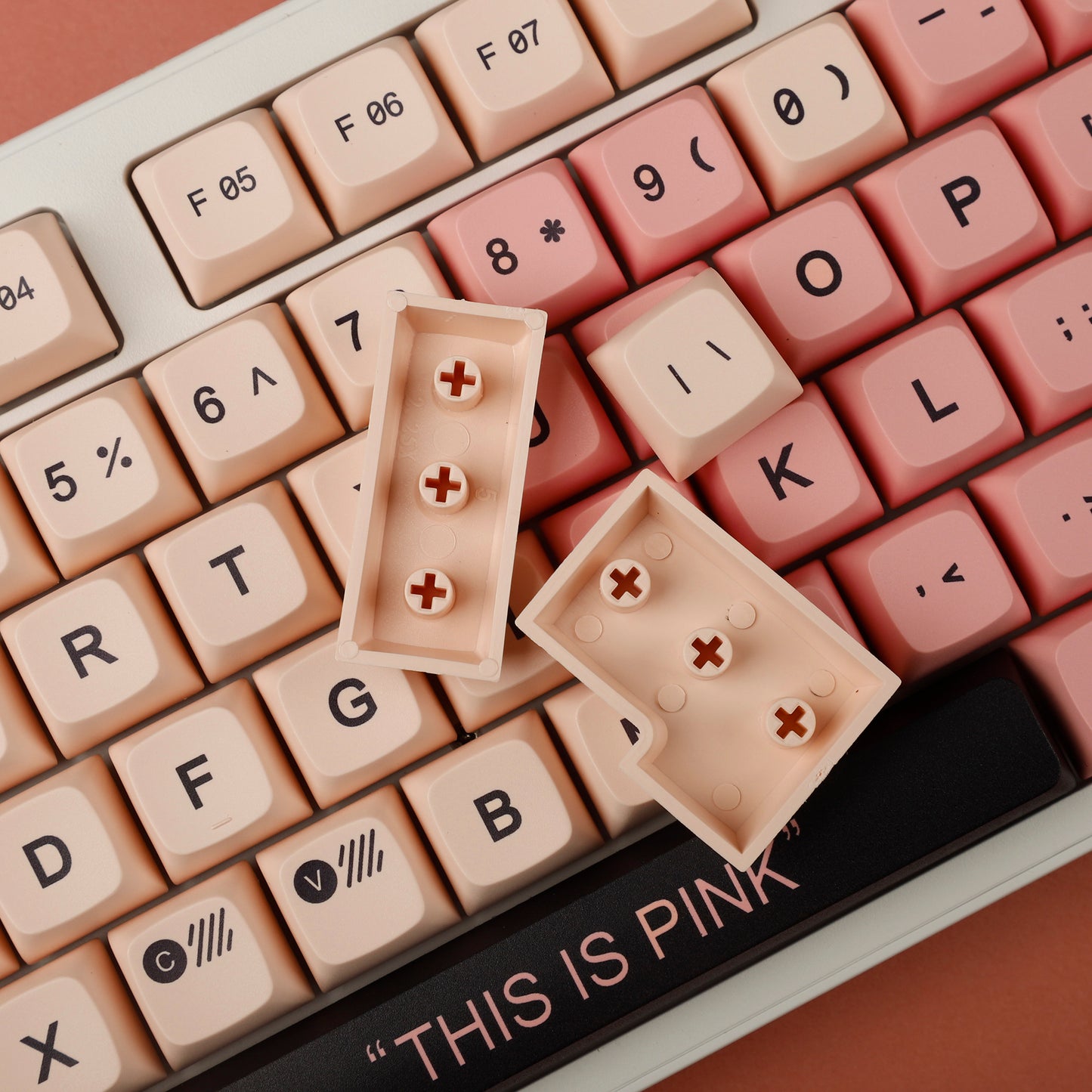 YMDK Plastic Love Valentine Pink Theme 144 Keycaps(ZDA Profile XDA v2 Dye Sub PBT For 104 TKL 60% 96 84 68 64)