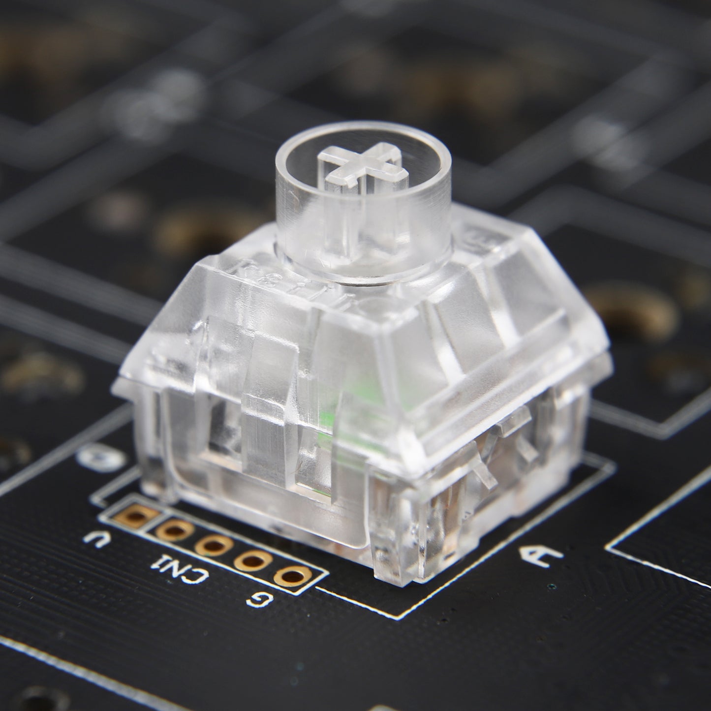 Kailh Box Jellyfish Switches(RGB SMD Linear 60g/5pin Self lubricating Transparent)