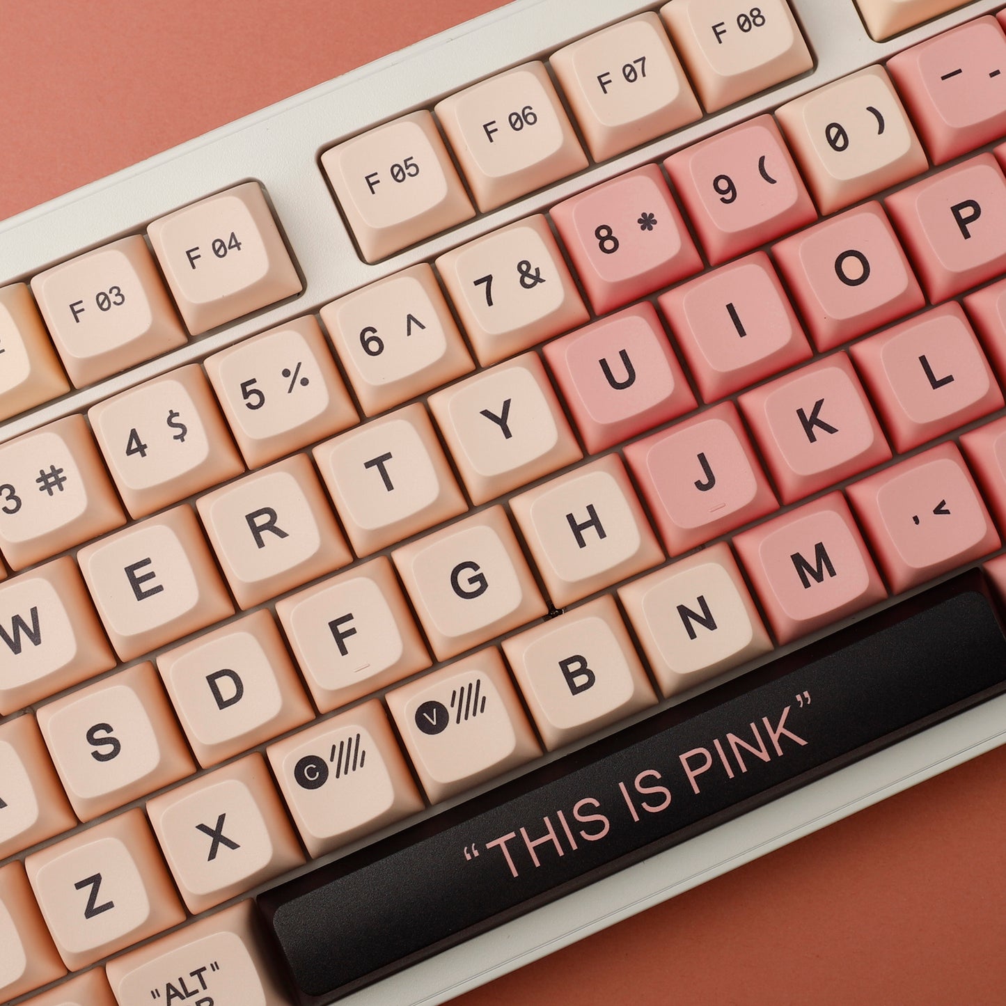 YMDK Plastic Love Valentine Pink Theme 144 Keycaps(ZDA Profile XDA v2 Dye Sub PBT For 104 TKL 60% 96 84 68 64)