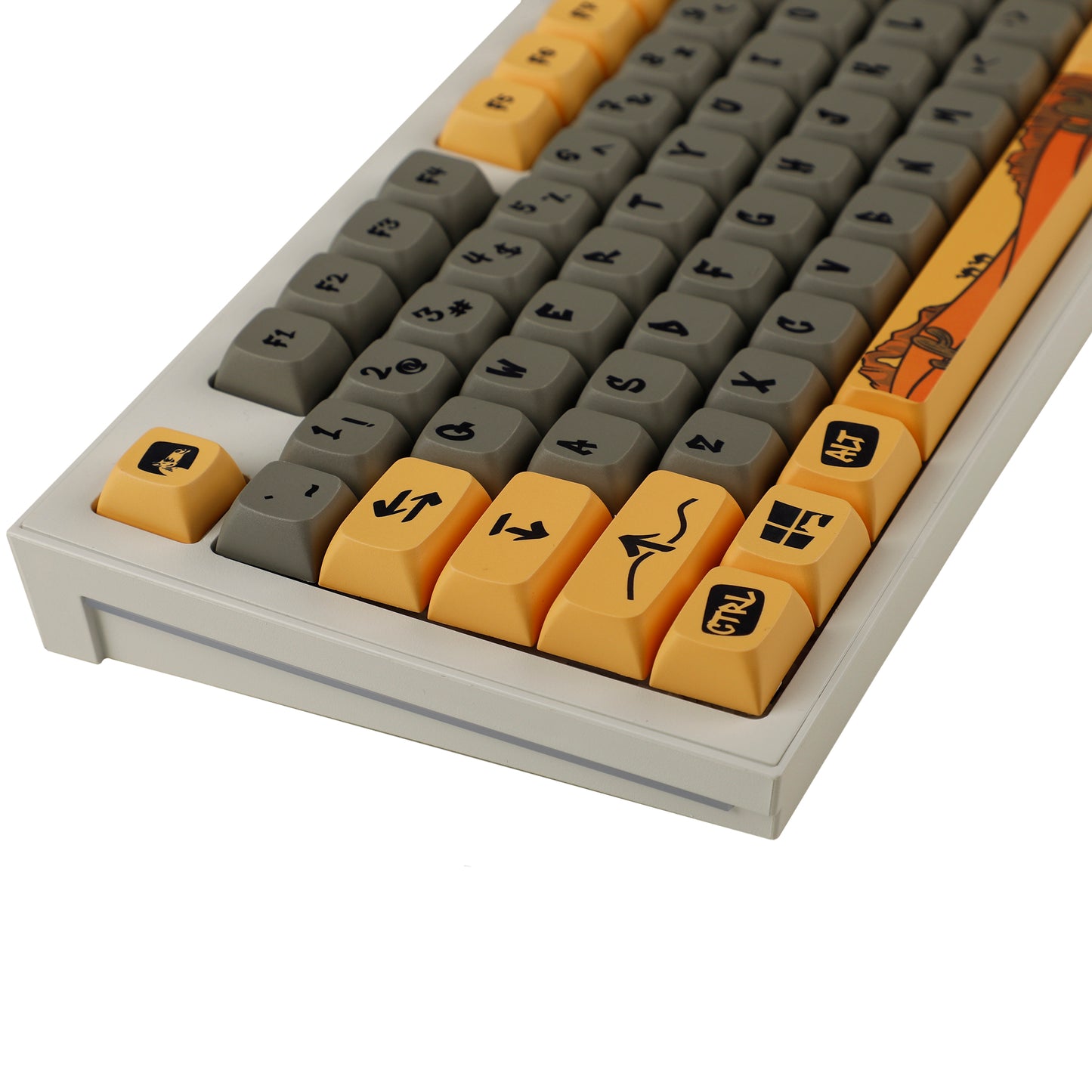 YMDK Camel 124 Keycaps( ZDA Profile XDA v2 Dye Sub PBT For 104 TKL 60% 96 84 68 64)