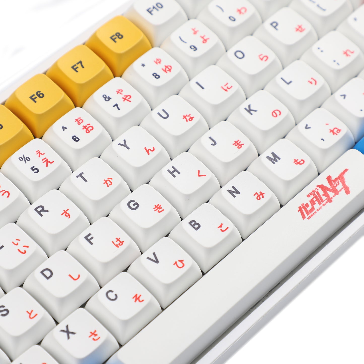 YMDK Gundam 123 Keycaps(ZDA Profile Dye Sub 1.55mm Thickness/104 87 61 Melody 96 KBD75 ID80 GK64 68 Using)
