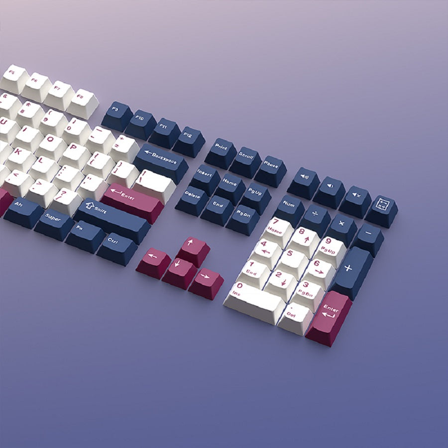 YMDK 126 Keys Blue Mecha Theme Keycaps Cherry Profile PBT Dye Sub Keycaps Cool Custom Key Caps for MX Mechanical Keyboards