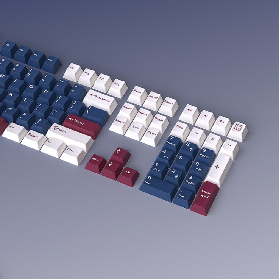 YMDK 126 Keys Blue Mecha Theme Keycaps Cherry Profile PBT Dye Sub Keycaps Cool Custom Key Caps for MX Mechanical Keyboards