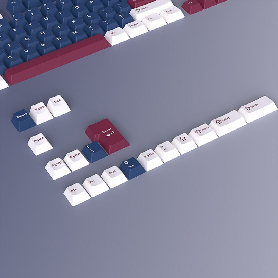 YMDK 126 Keys Blue Mecha Theme Keycaps Cherry Profile PBT Dye Sub Keycaps Cool Custom Key Caps for MX Mechanical Keyboards