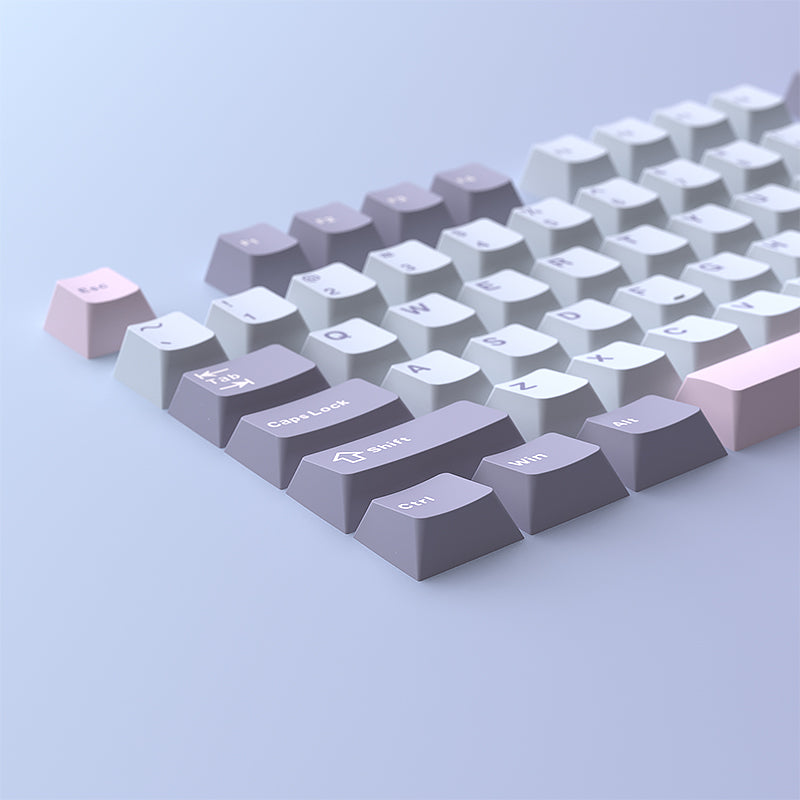YMDK Macarons Theme Keycaps 126 Keys Cherry Profile PBT Dye Sub Keycaps Cool Custom Key Caps for MX Mechanical Keyboards