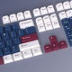 YMDK 126 Keys Blue Mecha Theme Keycaps Cherry Profile PBT Dye Sub Keycaps Cool Custom Key Caps for MX Mechanical Keyboards