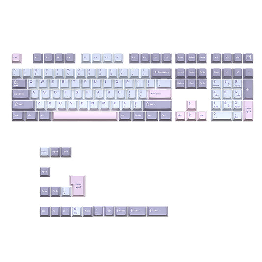 YMDK Macarons Theme Keycaps 126 Keys Cherry Profile PBT Dye Sub Keycaps Cool Custom Key Caps for MX Mechanical Keyboards
