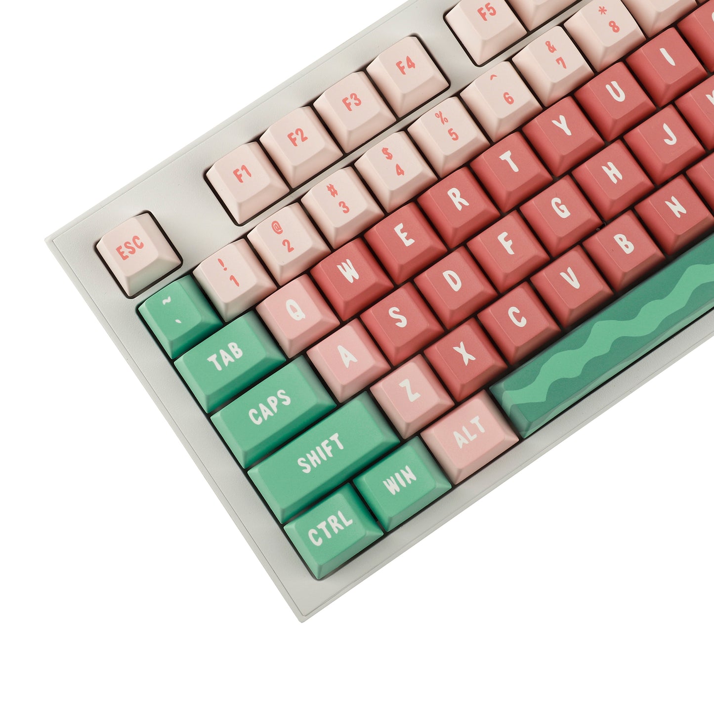 YMDK Watermelon Theme Cherry Profile 127 Keycaps(1.7mm Thick PBT Dye Sub )