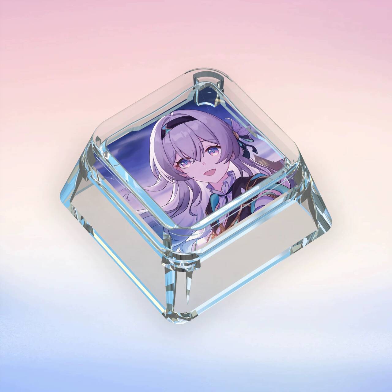 YMDK Firefly Theme Keycaps Cute Anime Two-dimensional Personality Keycap Single Light-transmitting PC Clip-on Key Caps for MX Mechanical Keyboard