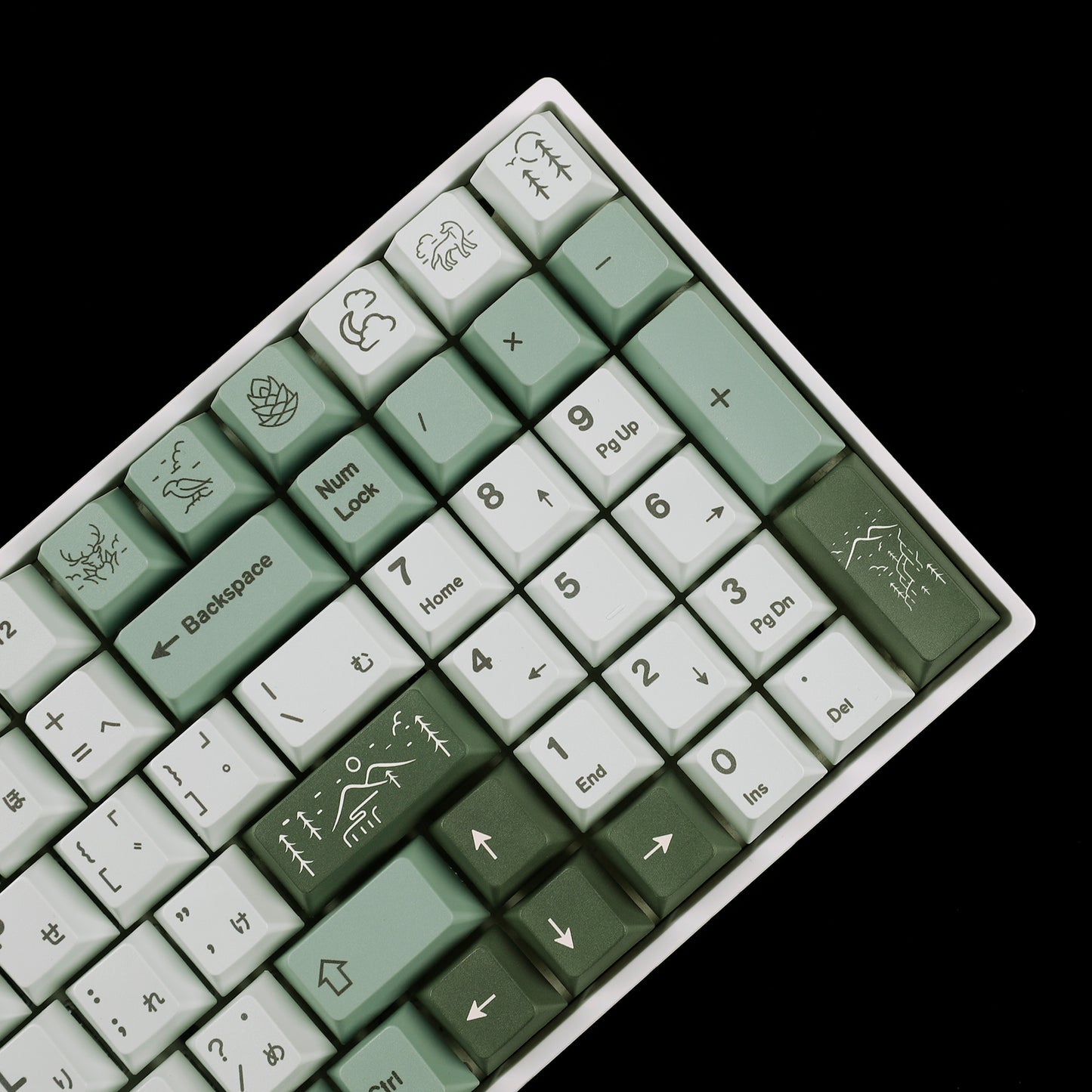 YMDK Dense Fog 142 key Cherry Profile Keycaps(Dye Sub 1.5mm/ANSI104 TKL GK61 96 75 GMMK NCR80 Using)