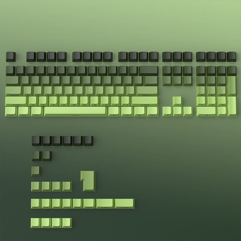 YMDK Gradient Keycaps Side-lit Thick PBT Keycap Shine Through OEM Profile Dye Sub 134 Key Set OEM Profile Double Shot Custom Key Cap for MX Mechanical Keyboards