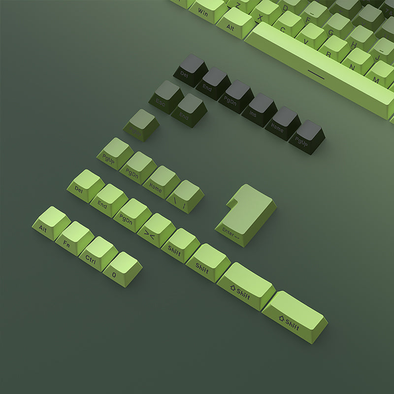 YMDK Gradient Keycaps Side-lit Thick PBT Keycap Shine Through OEM Profile Dye Sub 134 Key Set OEM Profile Double Shot Custom Key Cap for MX Mechanical Keyboards