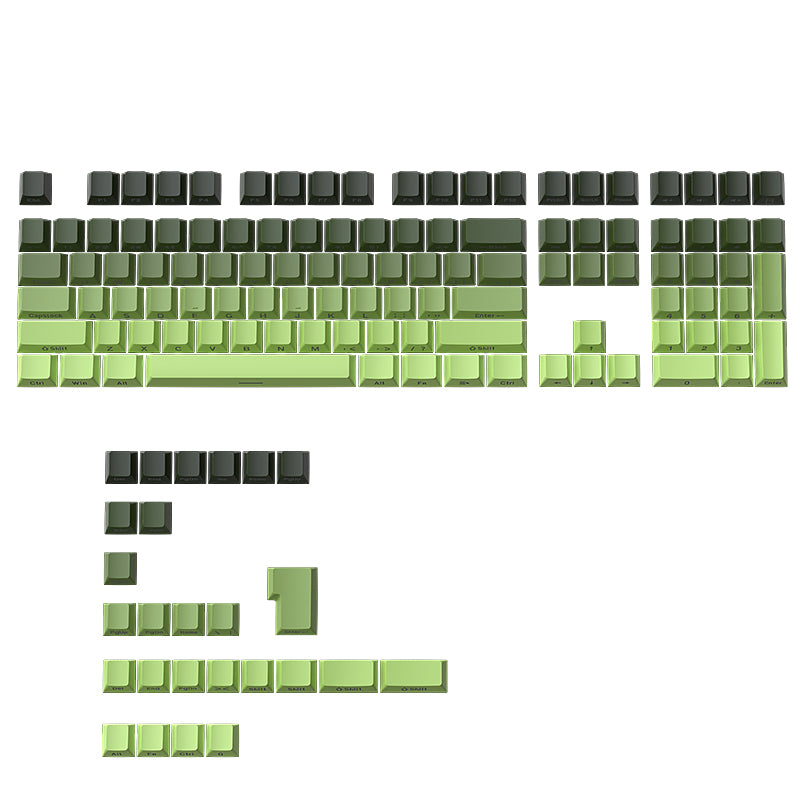 YMDK Gradient Keycaps Side-lit Thick PBT Keycap Shine Through OEM Profile Dye Sub 134 Key Set OEM Profile Double Shot Custom Key Cap for MX Mechanical Keyboards