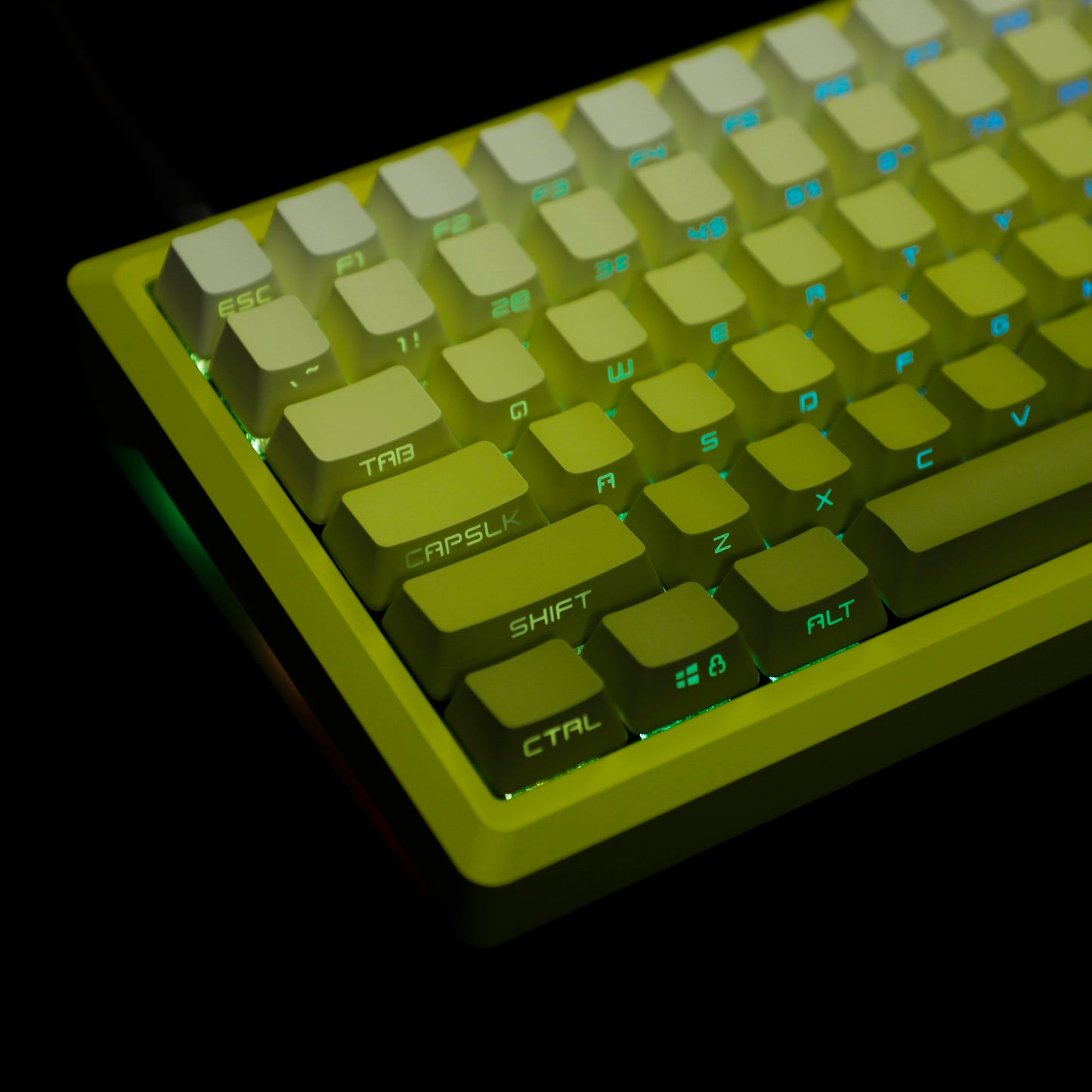 YMDK OEM Profile 133 Side-lit Keycap(PBT Double Shot Shine Through Backlit )