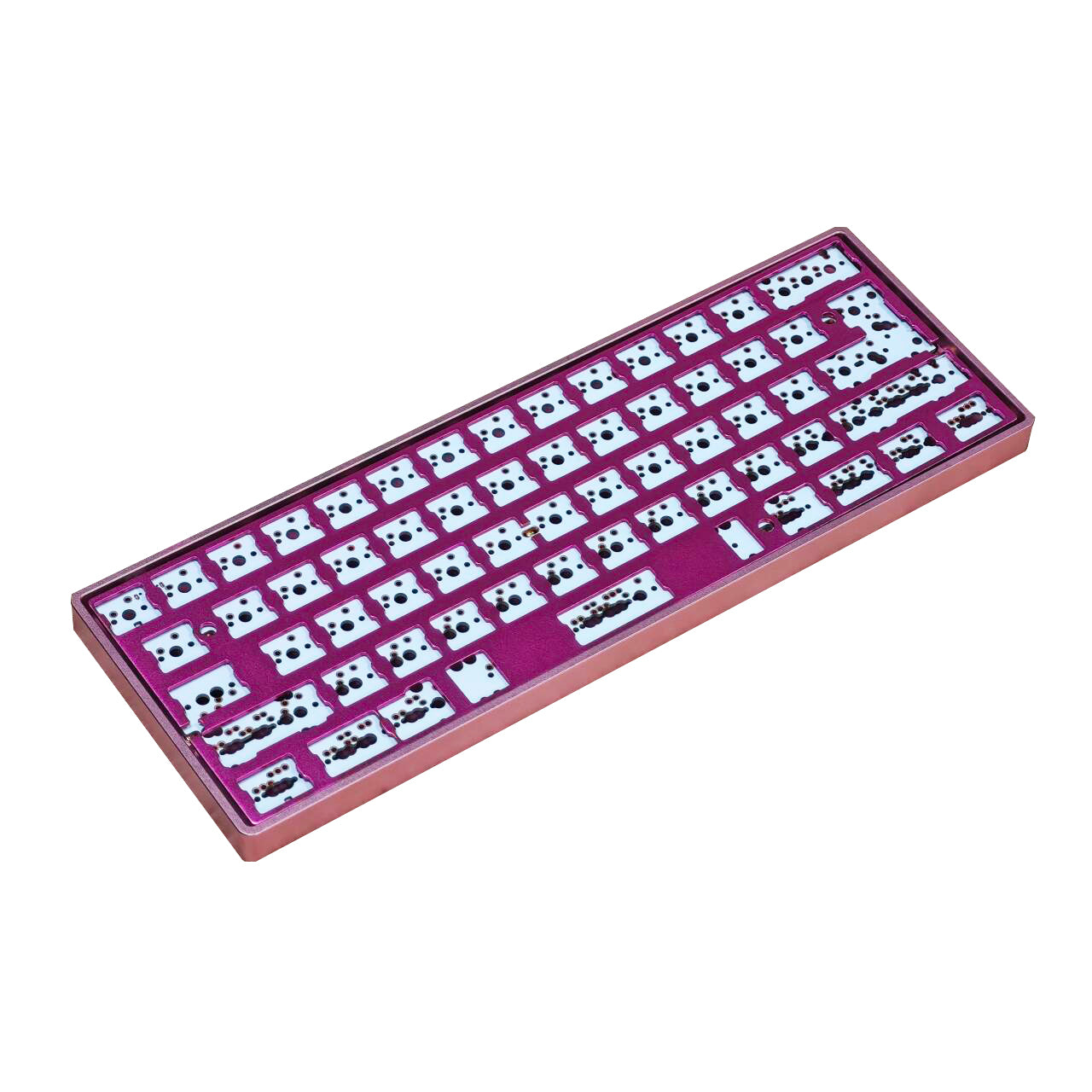 YMDK Customized YMD60XS GH60 DIY Kit Aluminum CNC Case Plate Bluetooth Soldering PCB For 60% ANSI ISO Mechanical Keyboard Kit