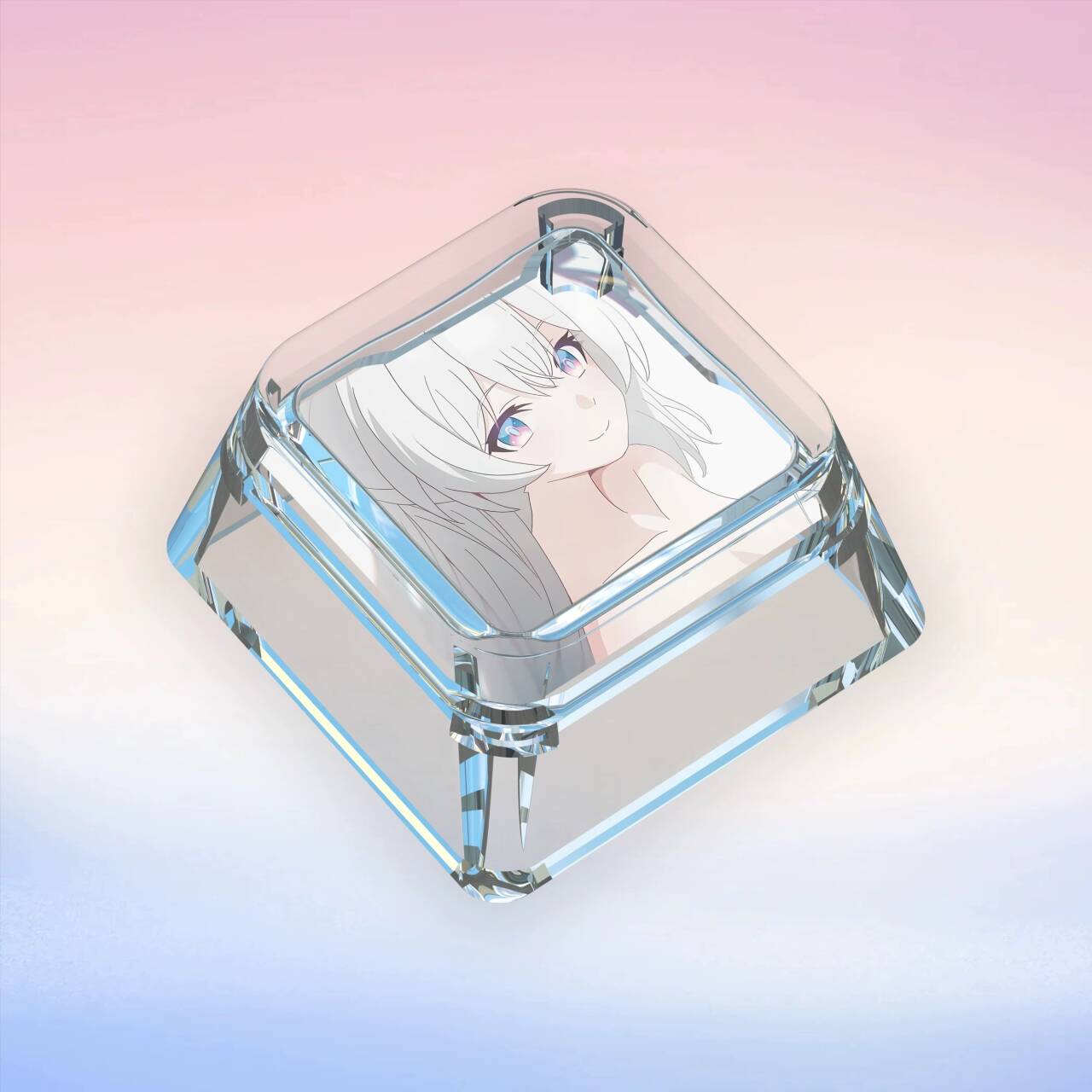 YMDK Firefly Theme Keycaps Cute Anime Two-dimensional Personality Keycap Single Light-transmitting PC Clip-on Key Caps for MX Mechanical Keyboard