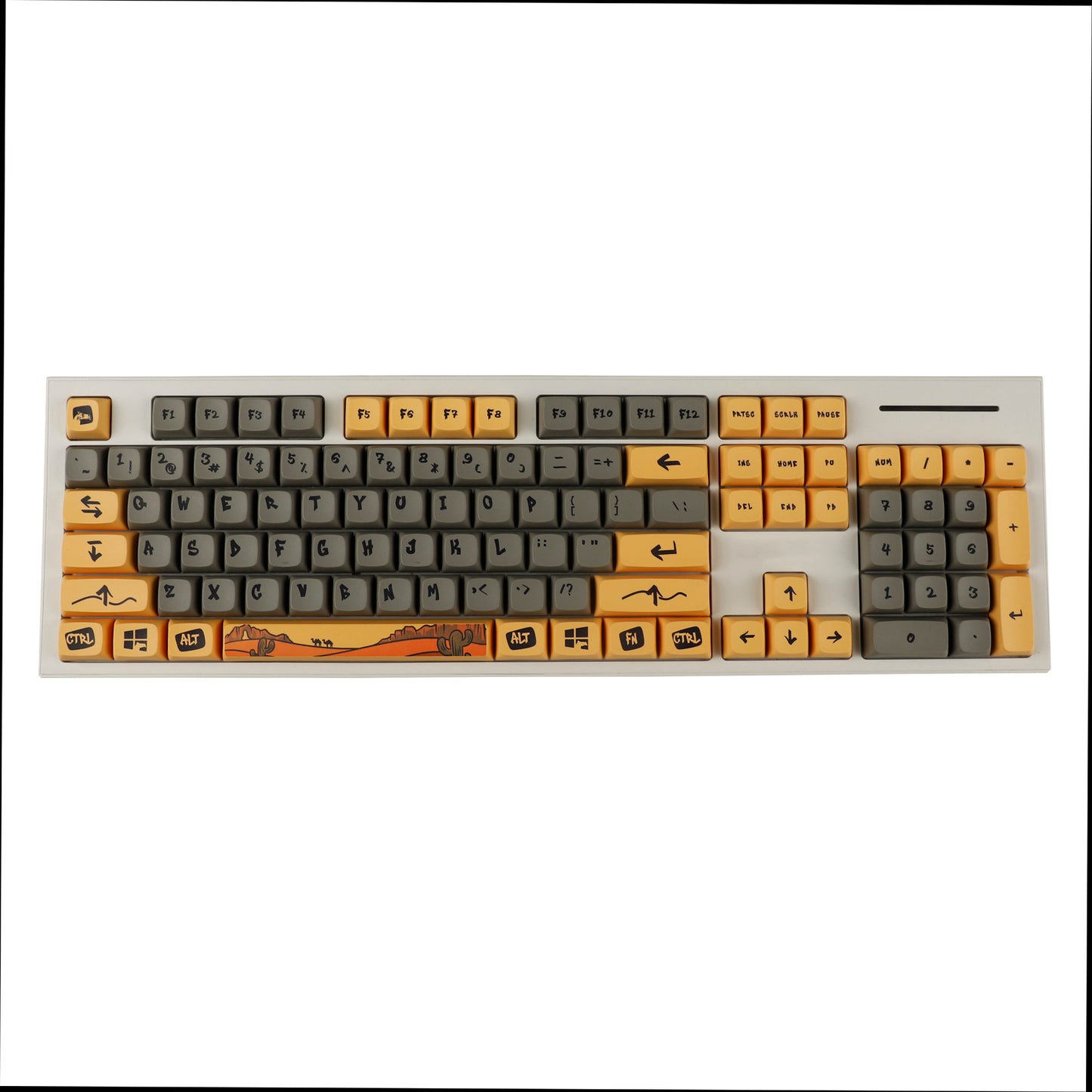 YMDK Camel 124 Keycaps( ZDA Profile XDA v2 Dye Sub PBT For 104 TKL 60% 96 84 68 64)