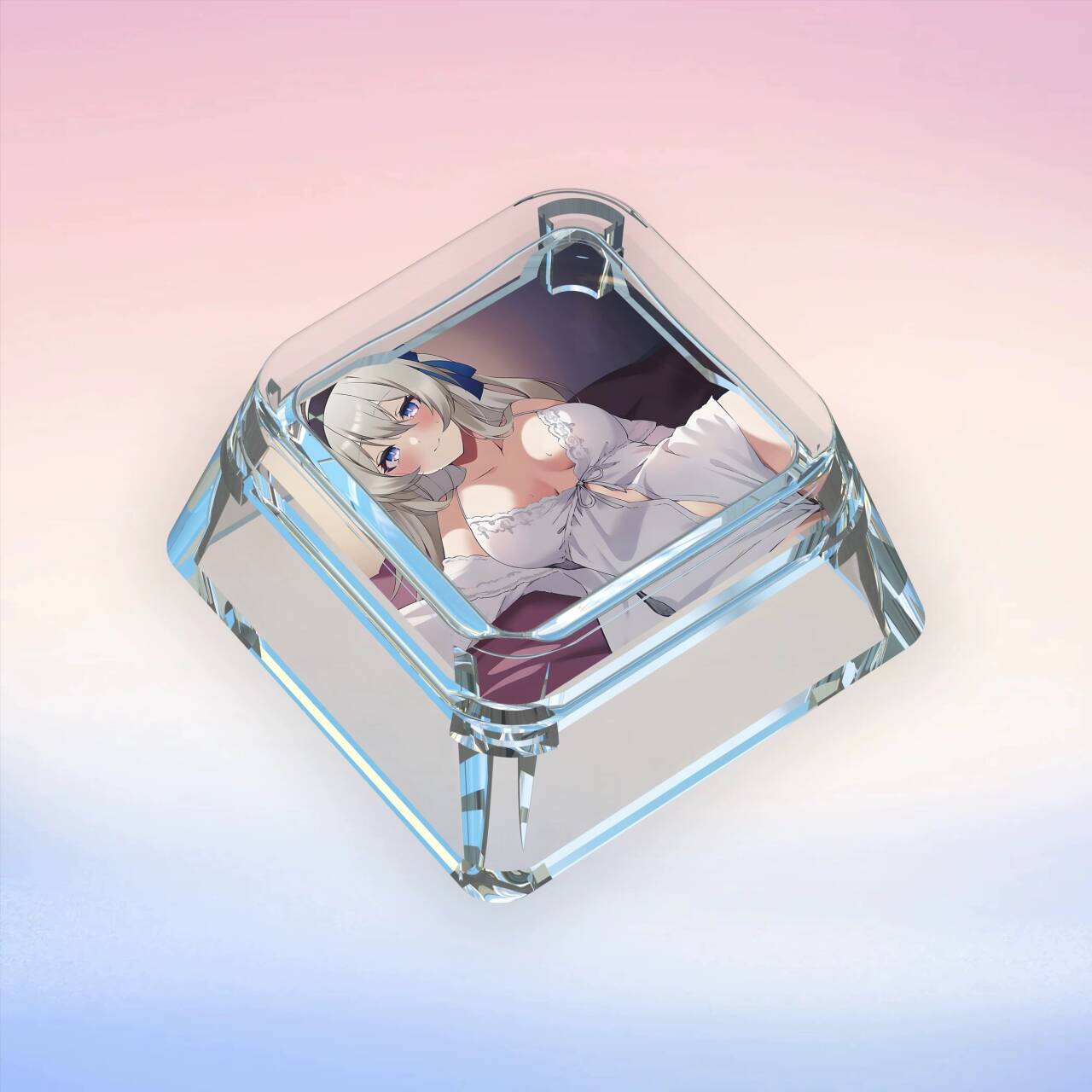 YMDK Firefly Theme Keycaps Cute Anime Two-dimensional Personality Keycap Single Light-transmitting PC Clip-on Key Caps for MX Mechanical Keyboard