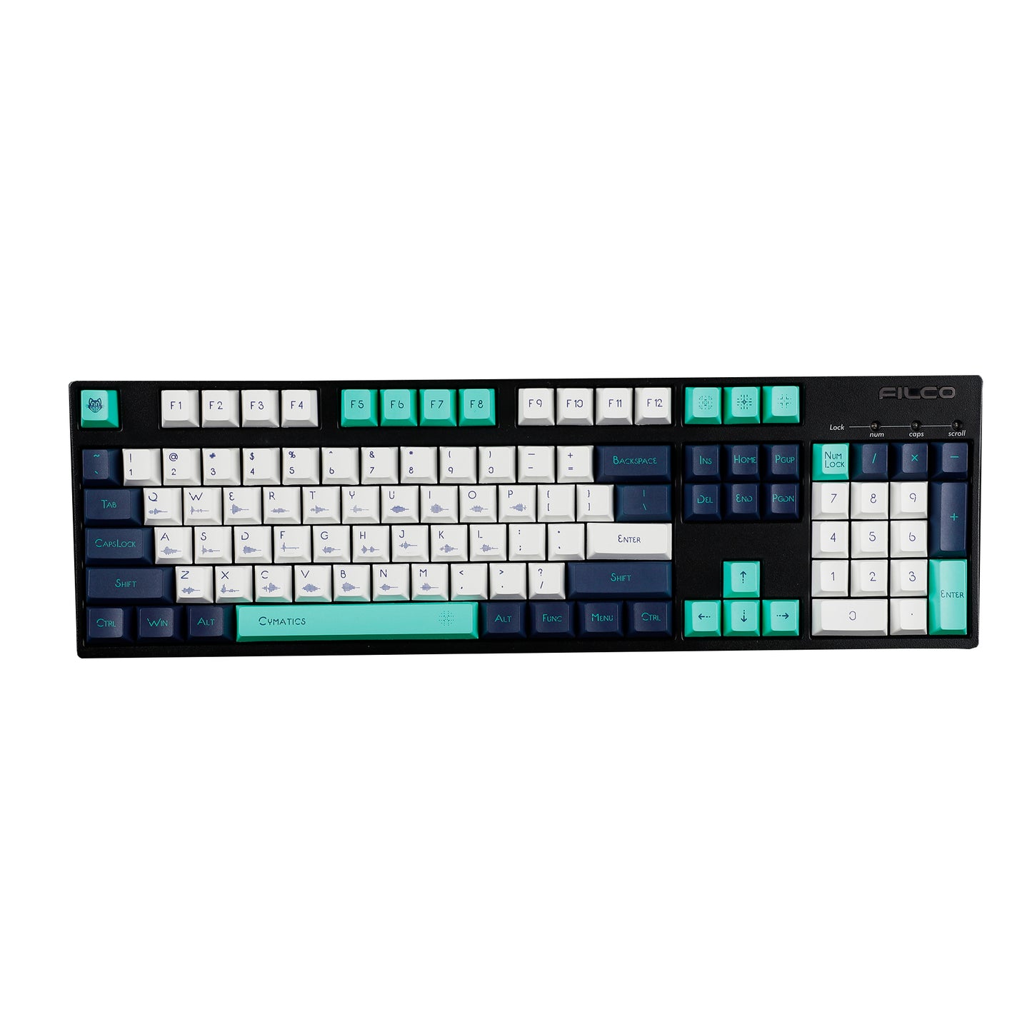 YMDK Sound Wave Theme 144 Keycaps(Dye Sub Cherry Profile 1.5mm)