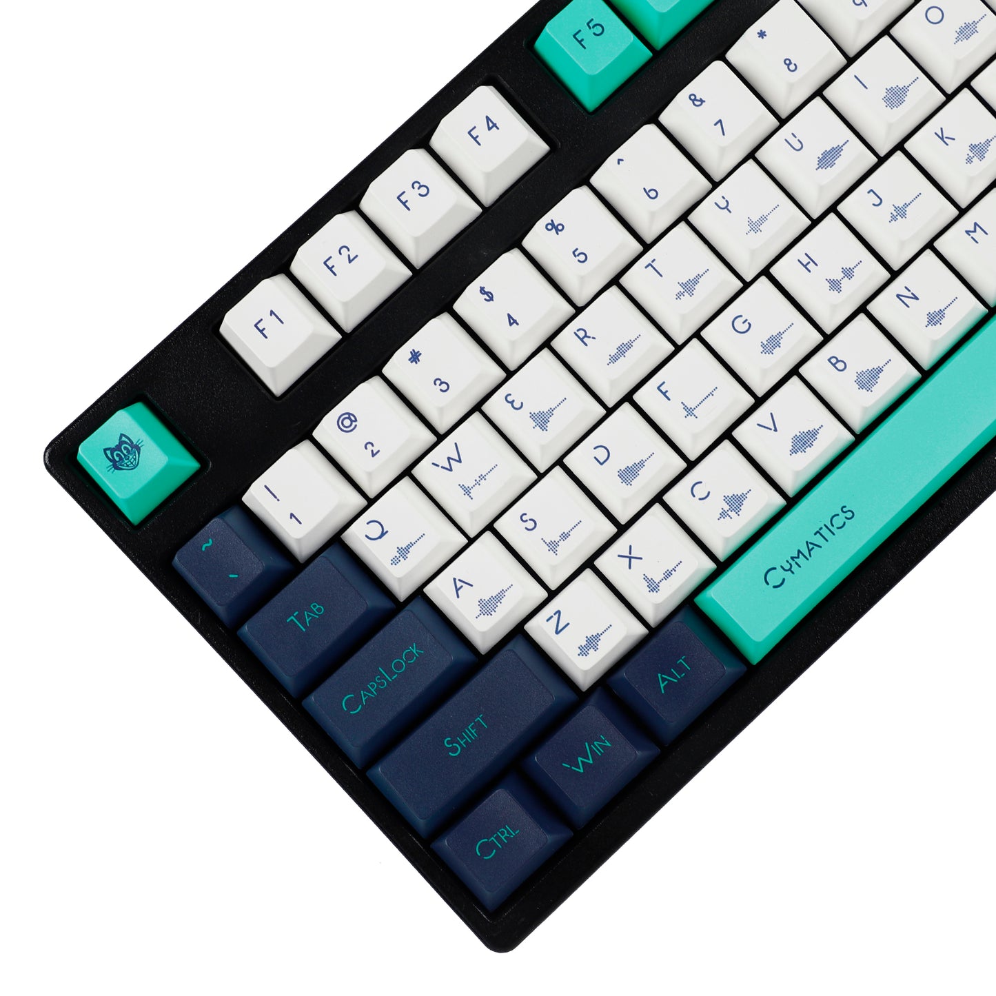YMDK Sound Wave Theme 144 Keycaps(Dye Sub Cherry Profile 1.5mm)