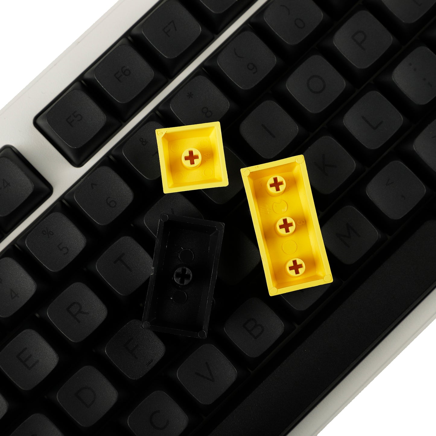 YMDK Gentleman Yellow Gray 125 Keycaps(ZDA Profile XDA v2 Dye Sub PBT For 104 TKL 60% 96 84 68 64)