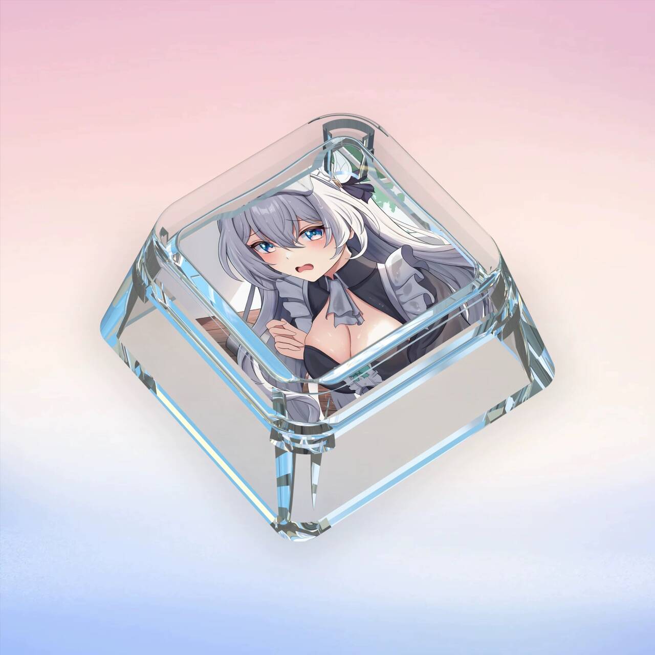 YMDK Firefly Theme Keycaps Cute Anime Two-dimensional Personality Keycap Single Light-transmitting PC Clip-on Key Caps for MX Mechanical Keyboard