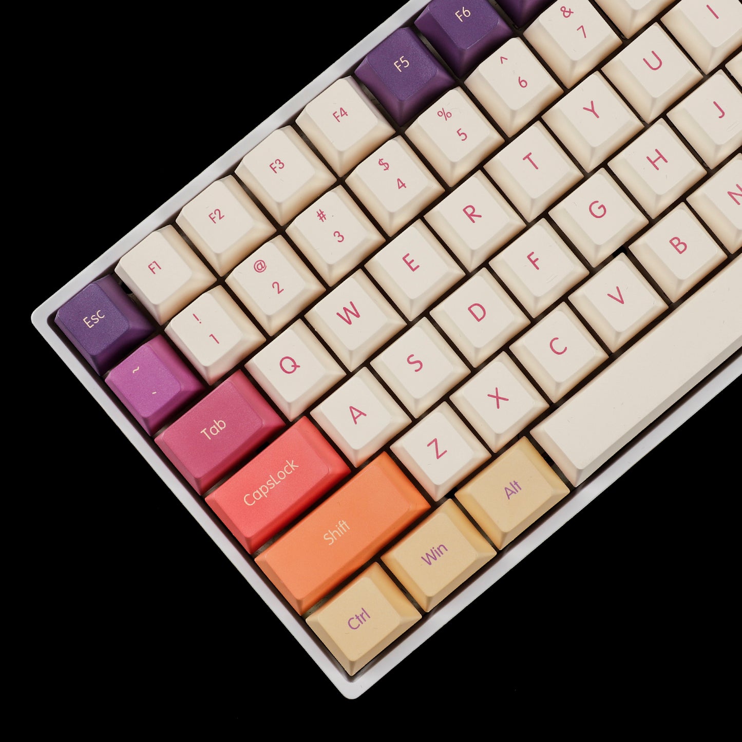 YMDK Smoke Cloud 143 Keycaps(Dye Sub Cherry Profile PBT 1.5mm/ANSI 104 TKL GK61 96 75 GMMK NCR80 Using)