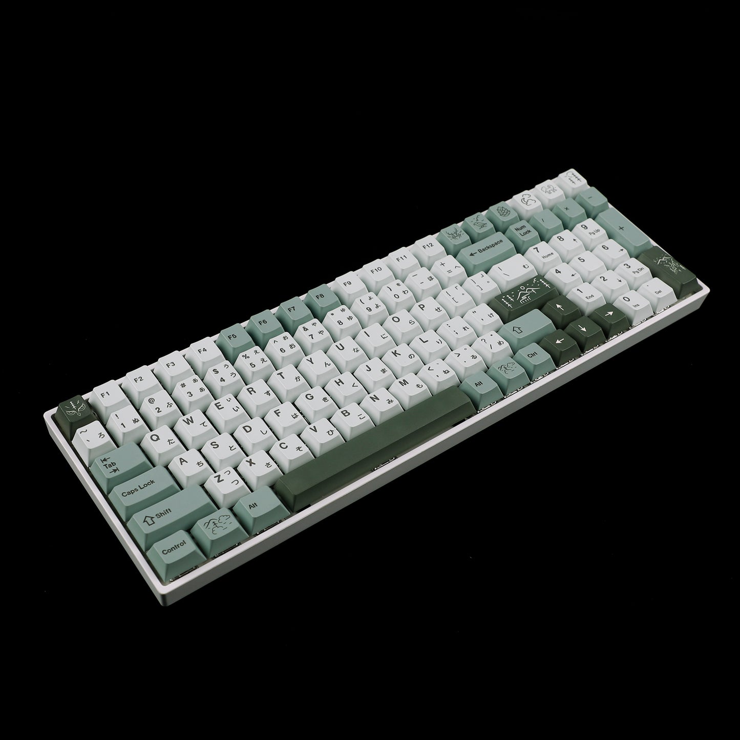 YMDK Dense Fog 142 key Cherry Profile Keycaps(Dye Sub 1.5mm/ANSI104 TKL GK61 96 75 GMMK NCR80 Using)