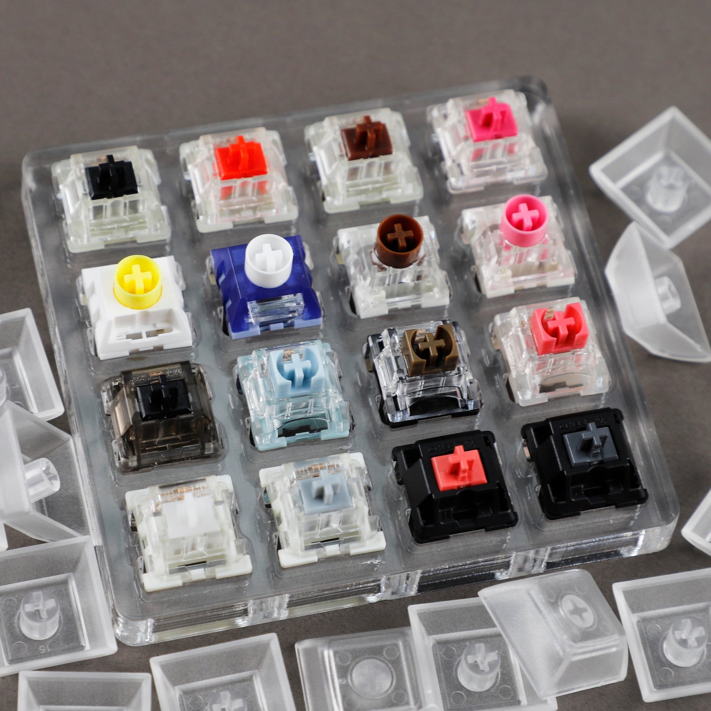 Silent Switch Tester 16 Key Mx Switches Cherry Gateron Kailh Outemu TTC Silent Switches Shaft Testing Tool Switch Tester