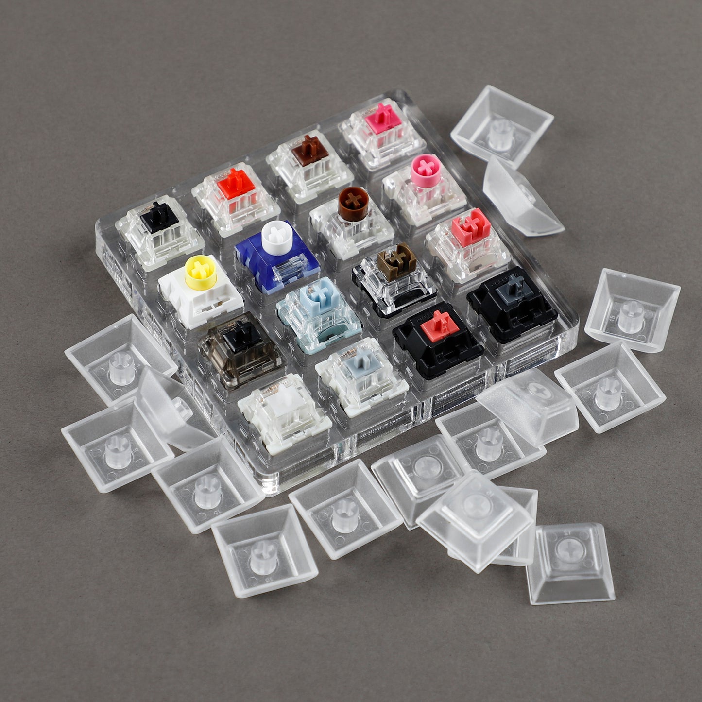 Silent Switch Tester 16 Key Mx Switches Cherry Gateron Kailh Outemu TTC Silent Switches Shaft Testing Tool Switch Tester