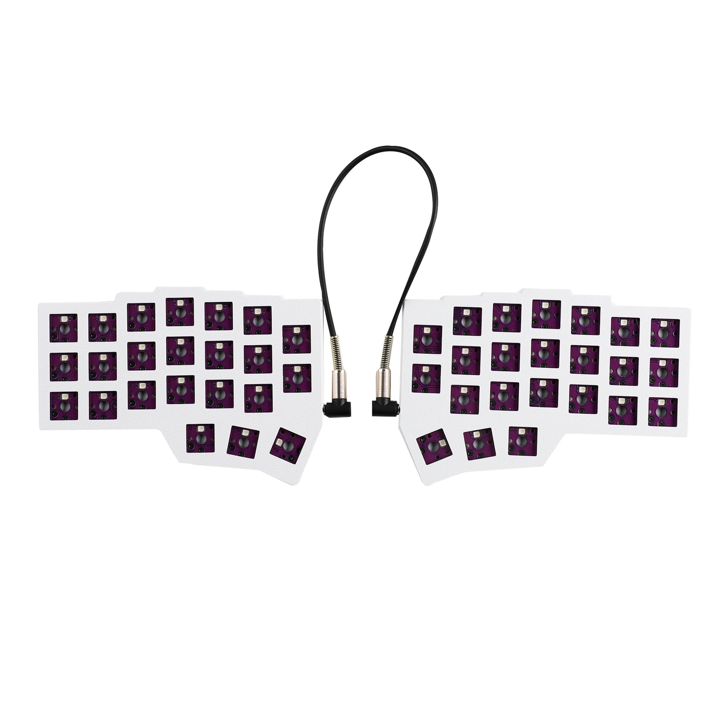 YMDK Low Profile Split Chocolate Keyboard Corne V4.1 Ergonomic 46 Keys Hotswappable 40% Layout 3D Print case RGB Vial Keyboard Kit