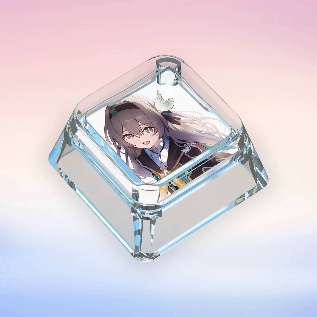 YMDK Firefly Theme Keycaps Cute Anime Two-dimensional Personality Keycap Single Light-transmitting PC Clip-on Key Caps for MX Mechanical Keyboard