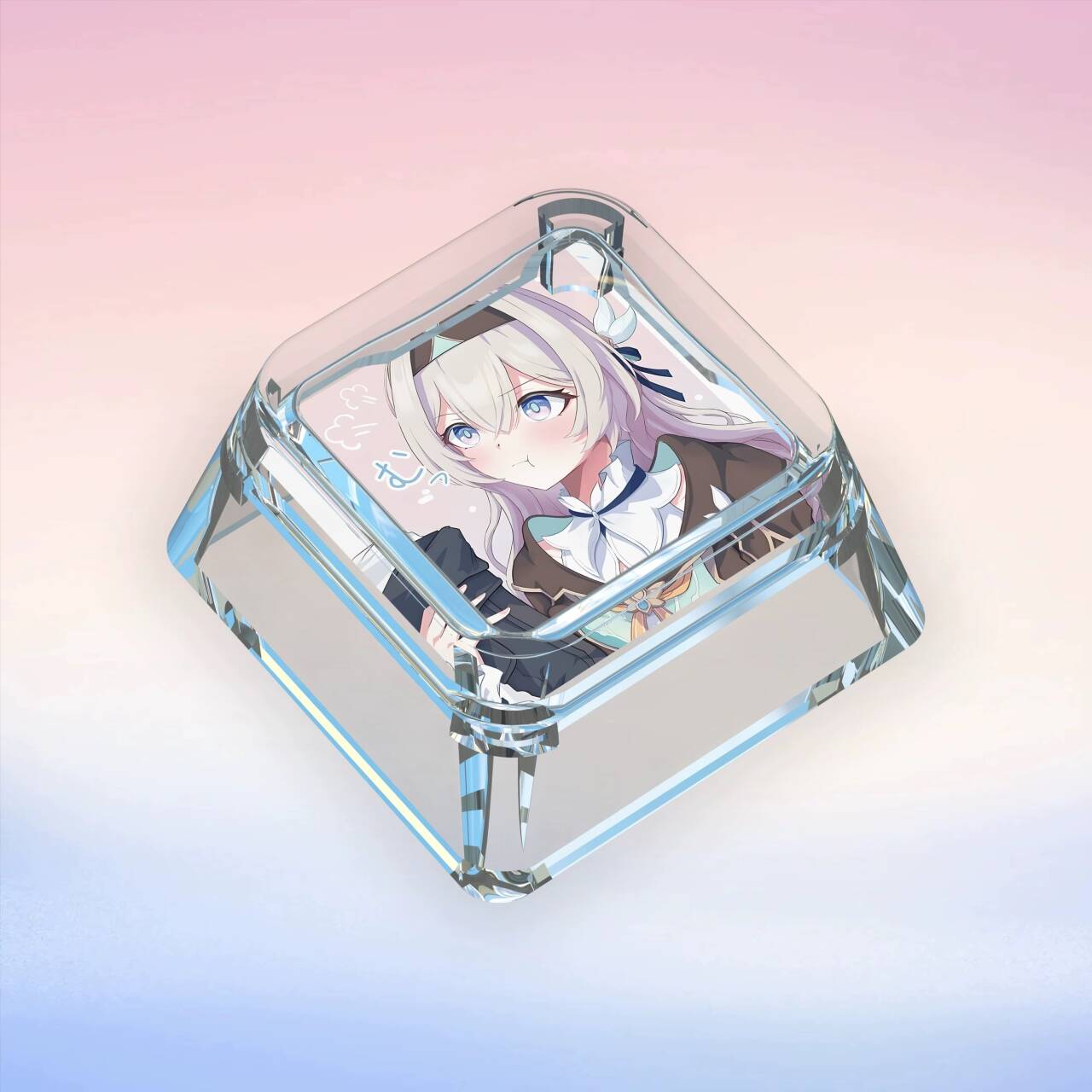 YMDK Firefly Theme Keycaps Cute Anime Two-dimensional Personality Keycap Single Light-transmitting PC Clip-on Key Caps for MX Mechanical Keyboard