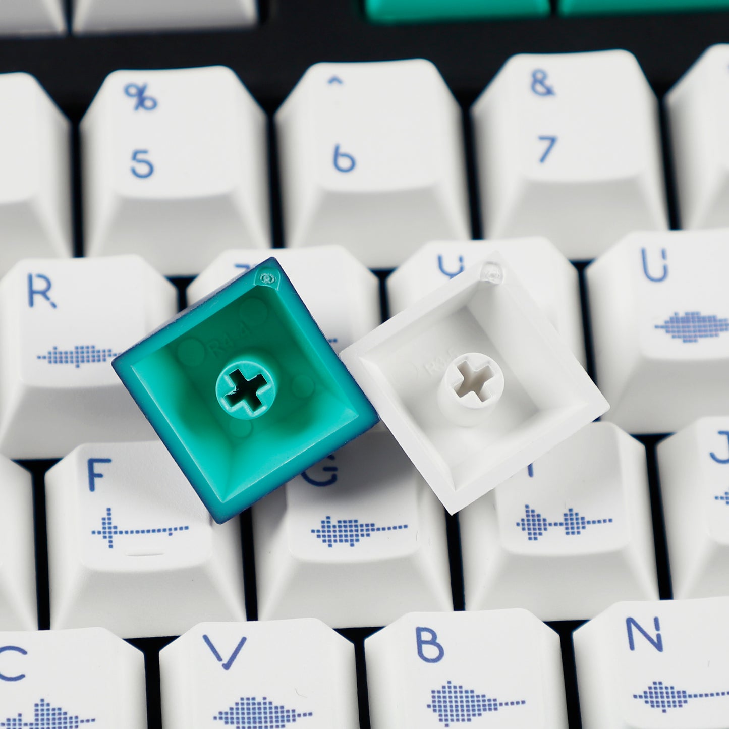 YMDK Sound Wave Theme 144 Keycaps(Dye Sub Cherry Profile 1.5mm)