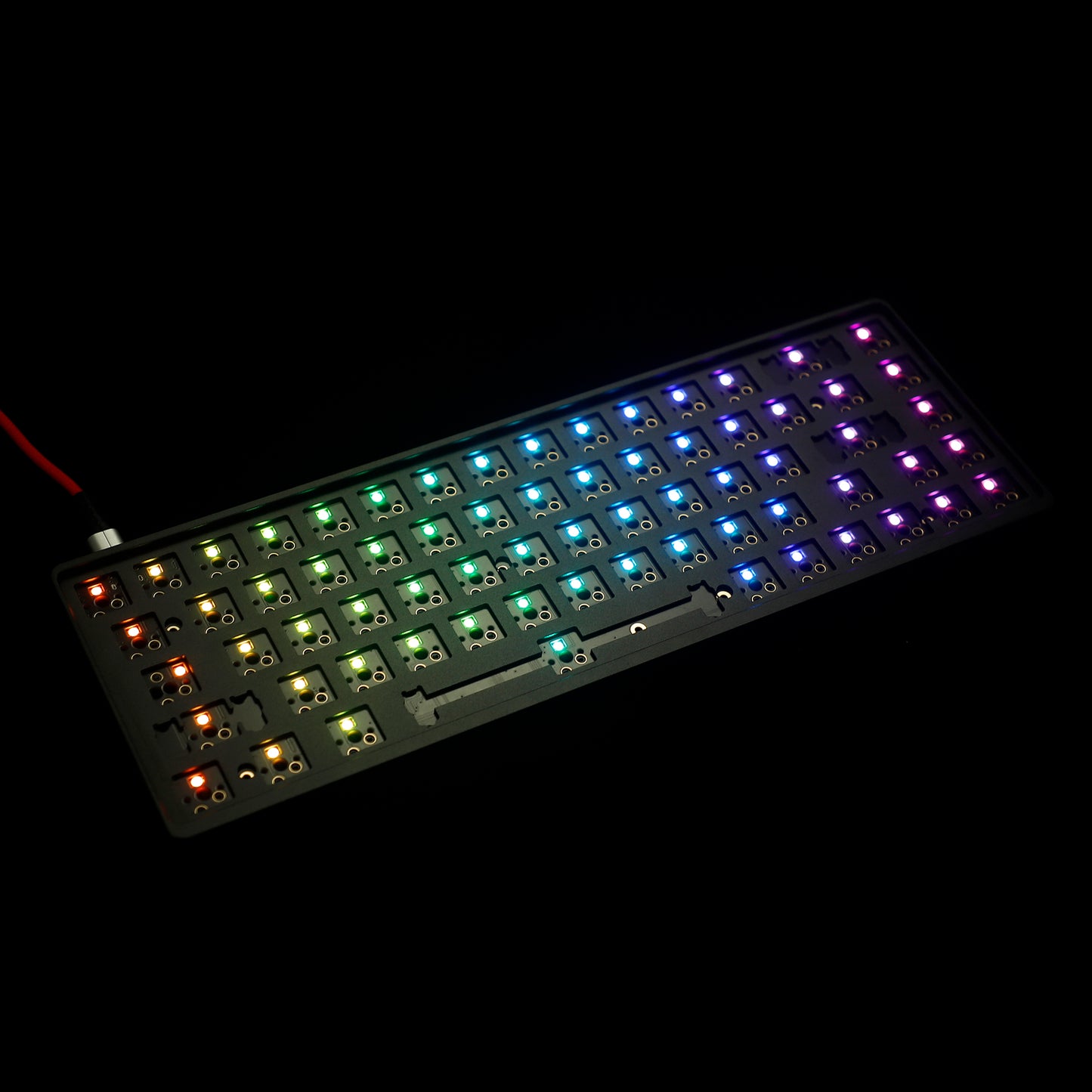 YMD68 YMD-65% ZJ68 RGB Aluminum Kit(Hotswap North Facing/VIA VIAL Fully Programmable)