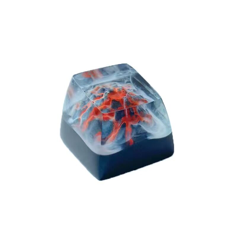 YMDK Snow Mountain Fuji Personalized Keycaps Translucent Resin for Mechanical Keyboard
