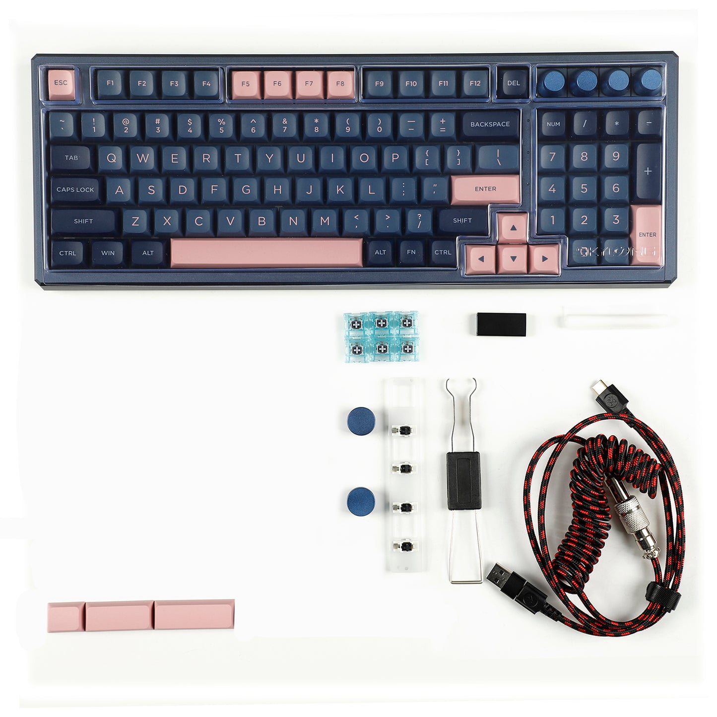 SKYLOONG GK980 Aluminum Case 4 Knobs Triple-Mode 1800 Gasket RGB Hot Swappable Macro Programmable Bluetooth Wired 2.4G Fully Mechanical Keyboard
